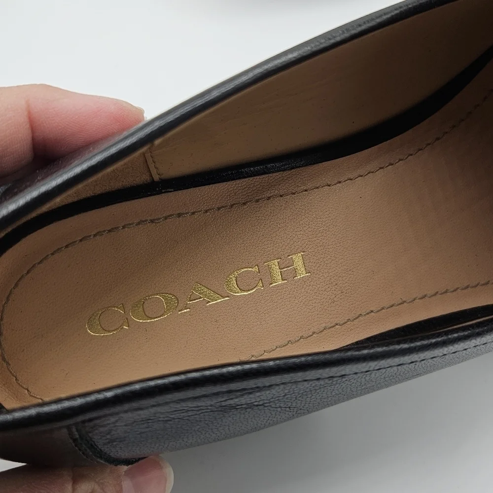 Coach chunky black leather Leah Loafer size 11 - Picture 11 of 12